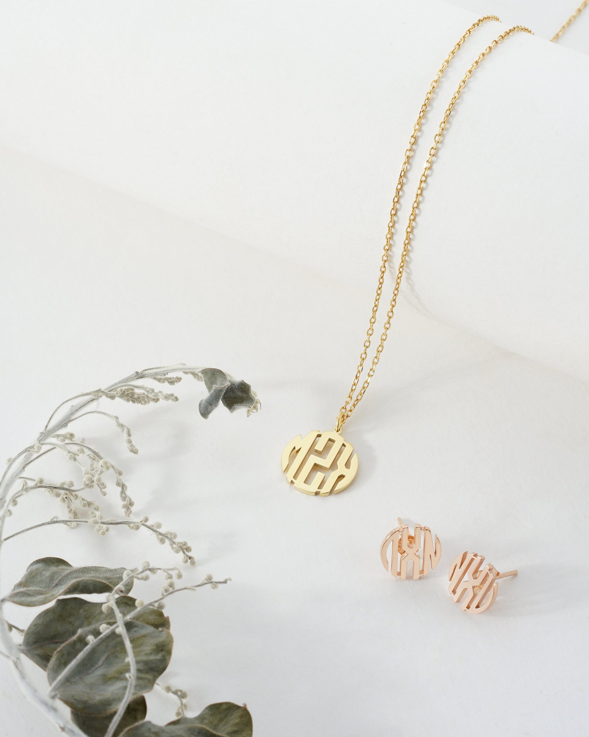Children Name Necklace | Monogrammed Gift for mom | Monogram Necklace | Name Initials Necklace | Monogrammed Necklace | Monogram Earrings