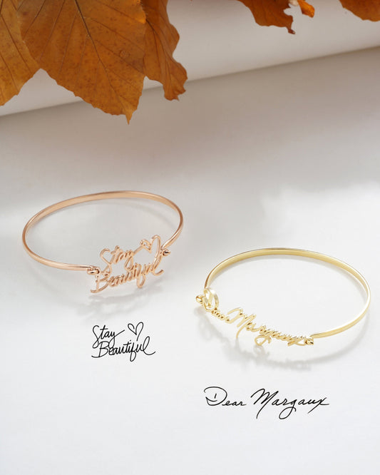 Personalized Handwriting Bracelet | Keepsake Memorial Bracelet | Actual Handwriting Bracelet | Signature Bracelet | Handwriting Jewelry