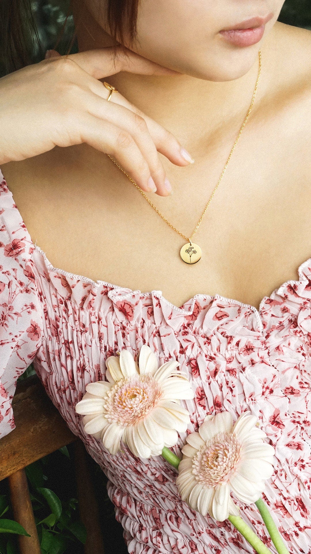 Mother's Day Gift | Multiple BirthFlower Necklace | Family Floral Necklace | Custom Family Bouquet Necklace|  Gift for Bridesmaid