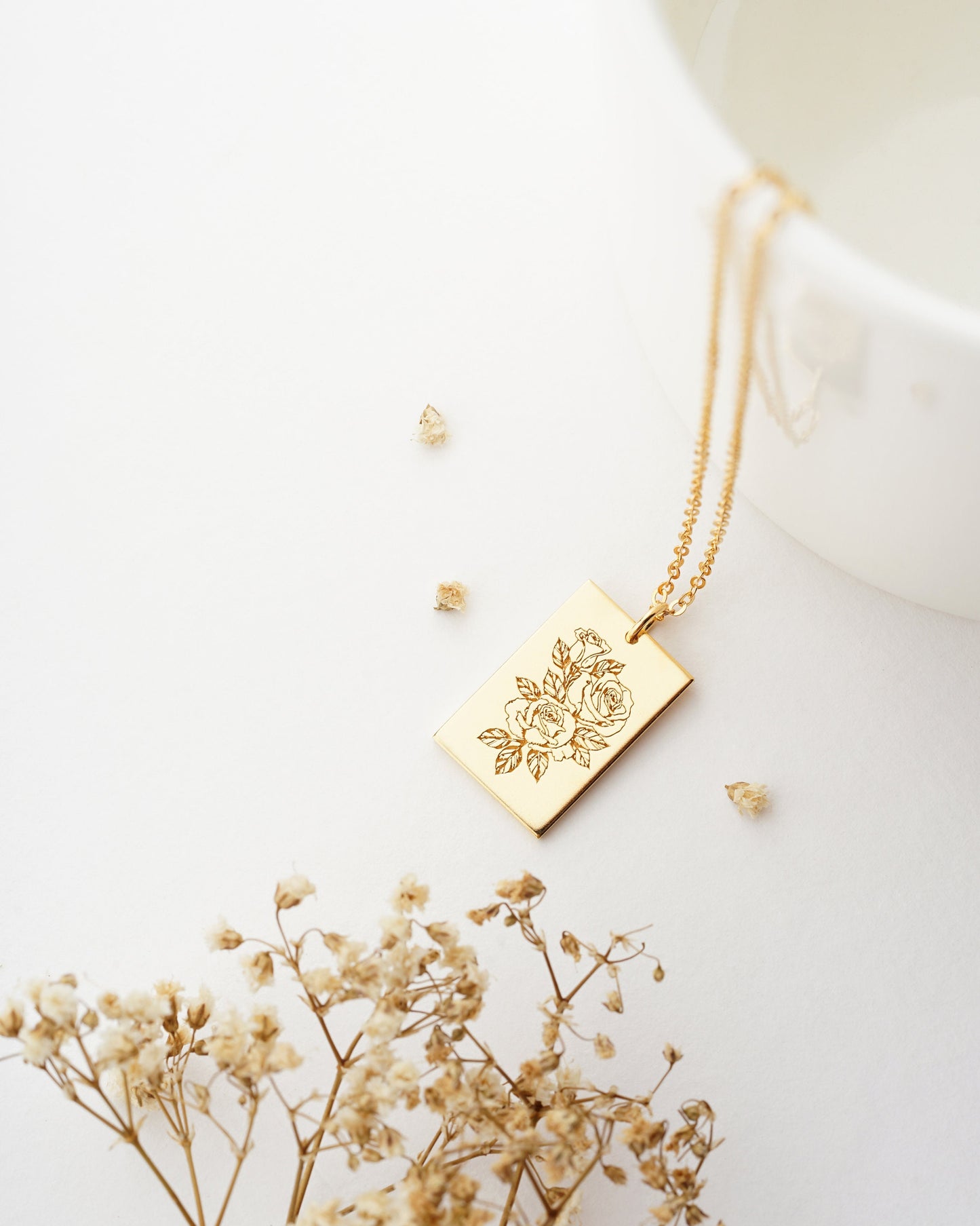 Birth Flower Necklace | Personalized Mother's Day Gift | Mother Daughter Necklace | Gold Filled Necklace | Delicate Custom Necklace for Mom
