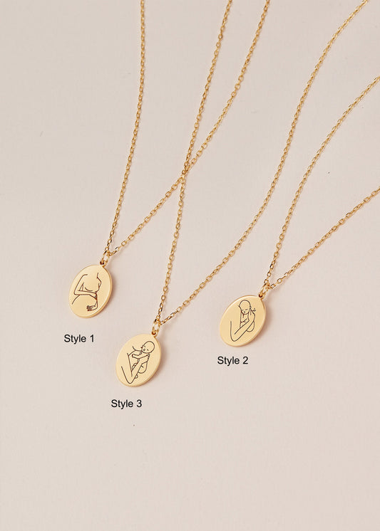 READY TO SHIP Mother's Day Gift | Motherhood necklace | Gift for Mom | Necklace for New Mom |  Baby Shower Gift
