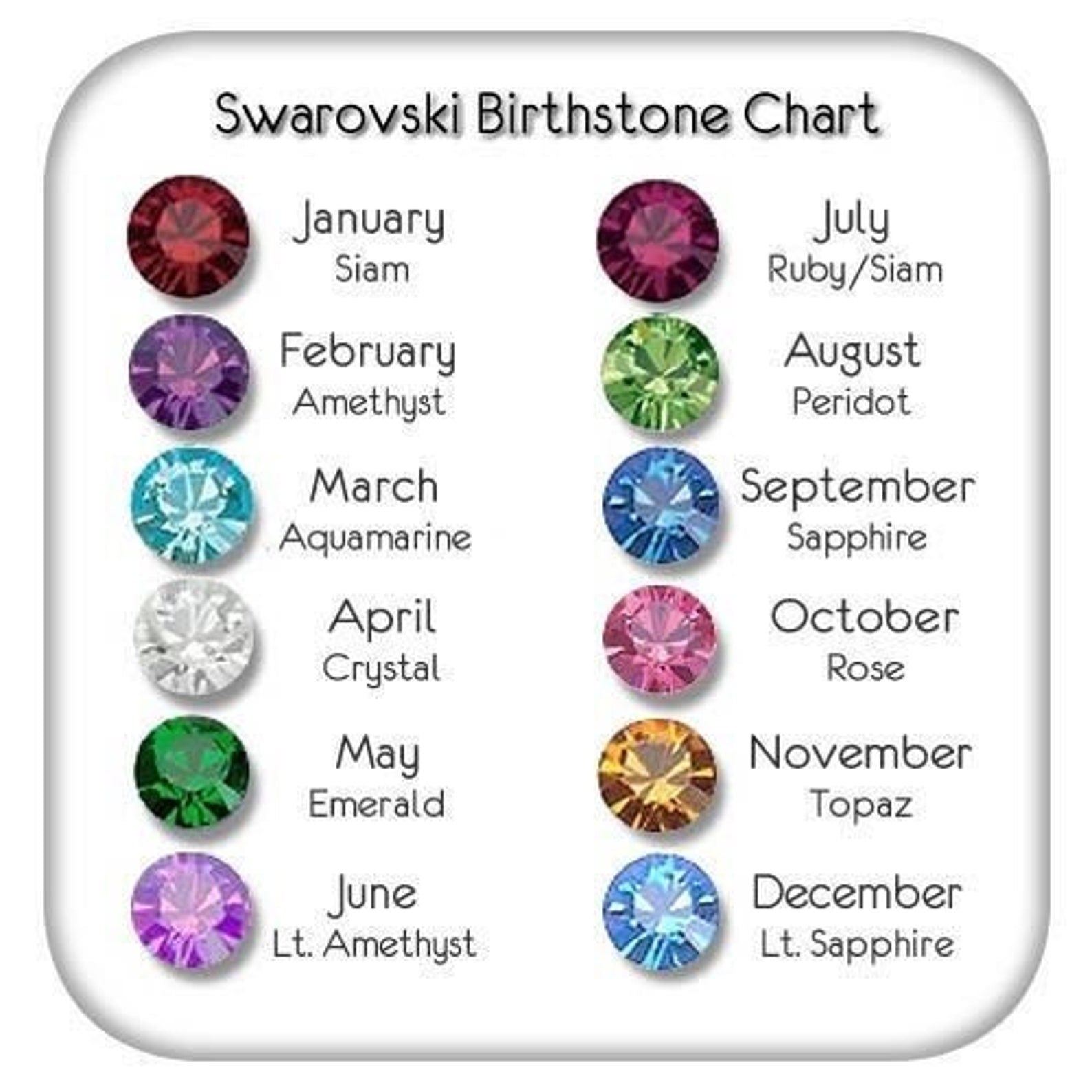 Add A Birthstone To Your Order (Add on only)