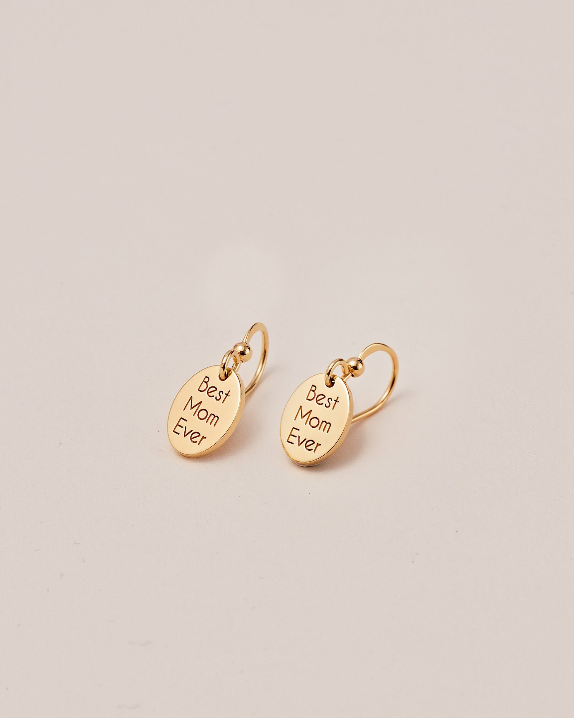 Ready To Ship | Best Mom Ever Earrings | Mother's Day Gift | Mom Earrings | New Mom Gift | Oval earrings | Gift For Mom | Baby Shower Gift