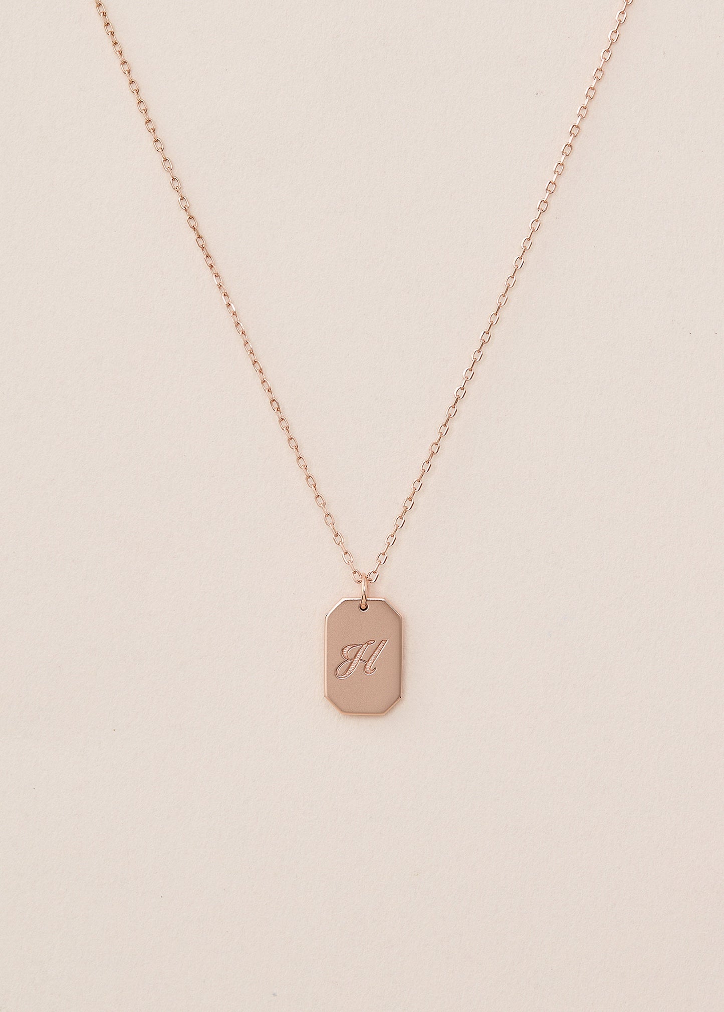 Mini Dog Tag Necklace| Custom Initial Necklace | Initial Charm Necklace - Personalized Necklace - Personalized Gift - Mother's Day Gift