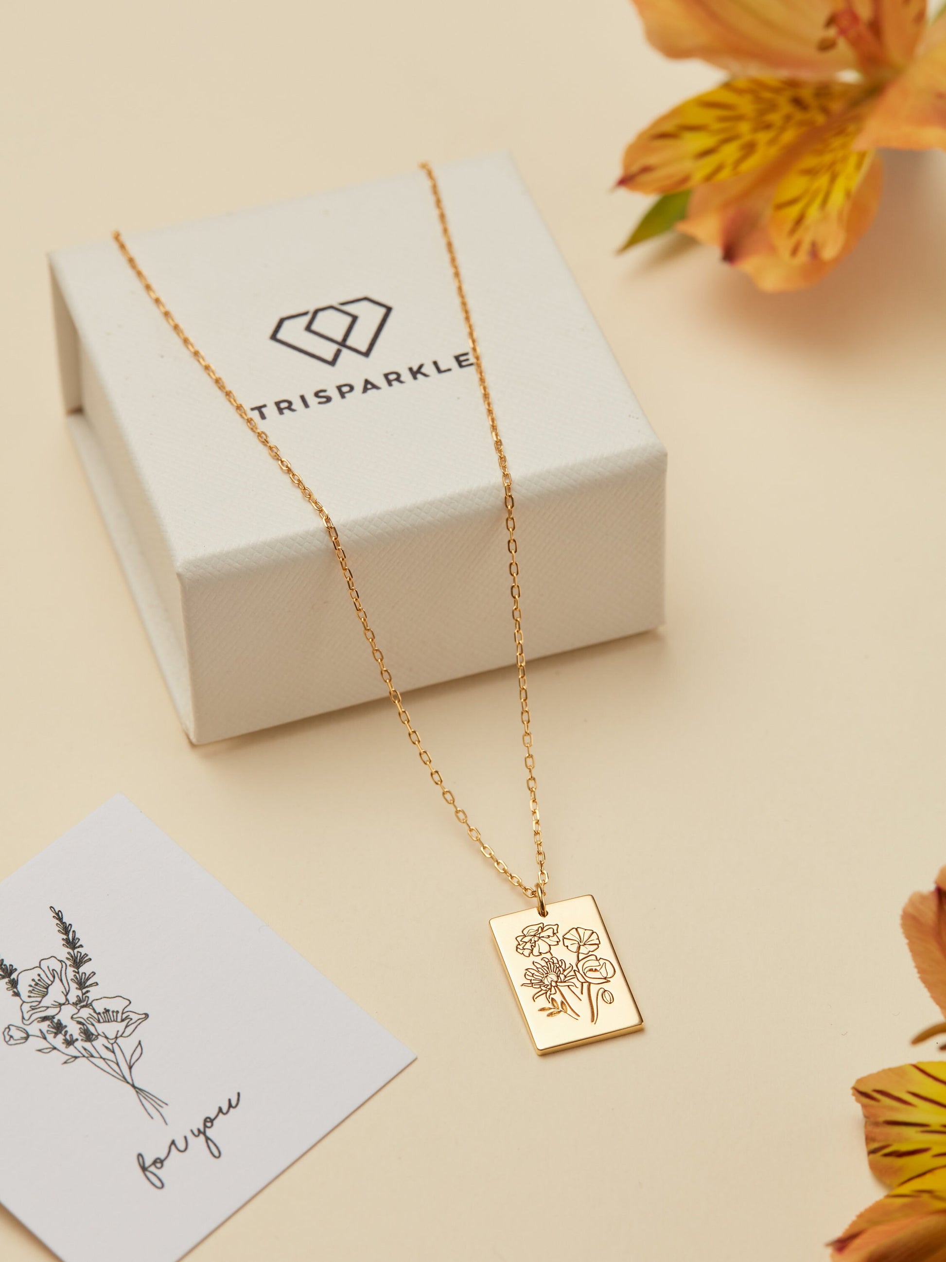 Mother's Day Gift | Multiple Birth Flower Necklace| Family Floral Necklace| Family Birth Flower Necklace| Custom Bouquet Necklace