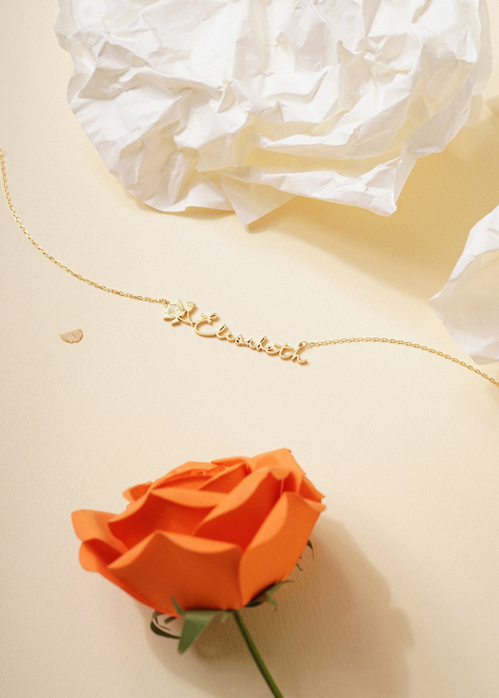 Mother's Day Gift |  Personalized Birthflower Necklace with Custom Name  | Personalized Name Necklace | BirthFlower Necklace