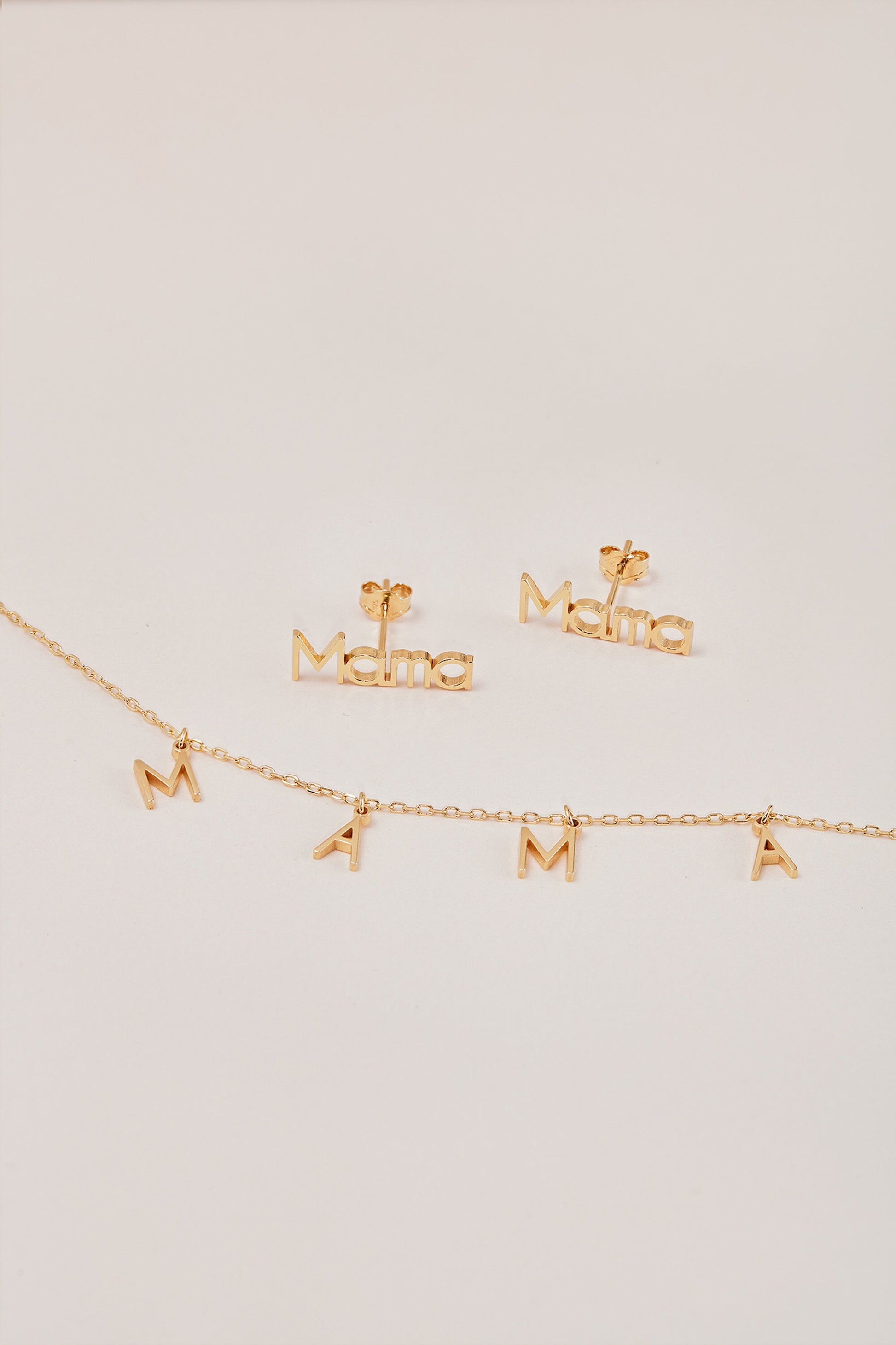 Ready To Ship| Mama Letter Necklace | Mother's Day Gift| Minimal Necklace | New Mom Gift| Pregnancy Necklace|Gift For Mom | Baby Shower Gift