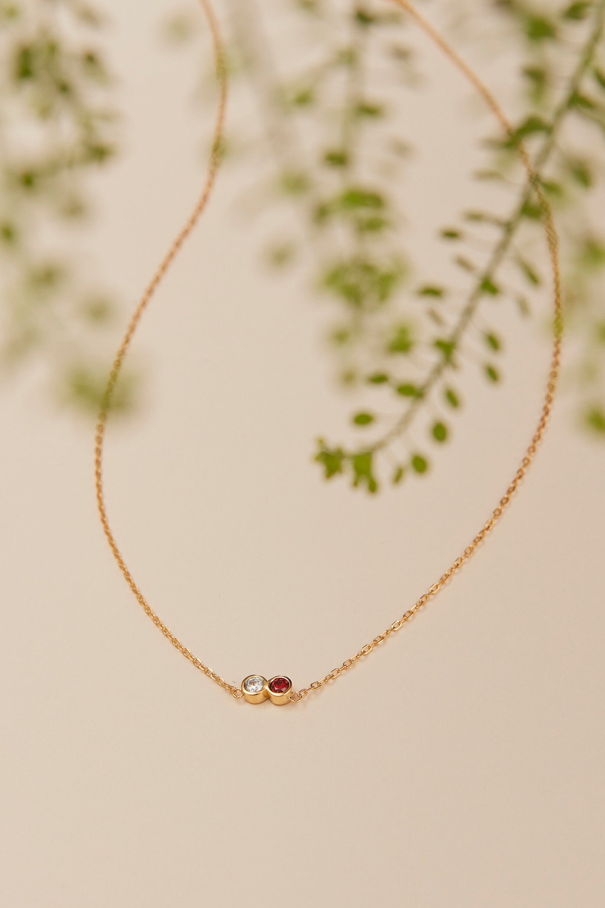 Mother's Day Gift, Dainty Birthstone Necklace, Personalized Birthstone Charm, Birth Month Jewelry, Gift For Her, Birthday Gift