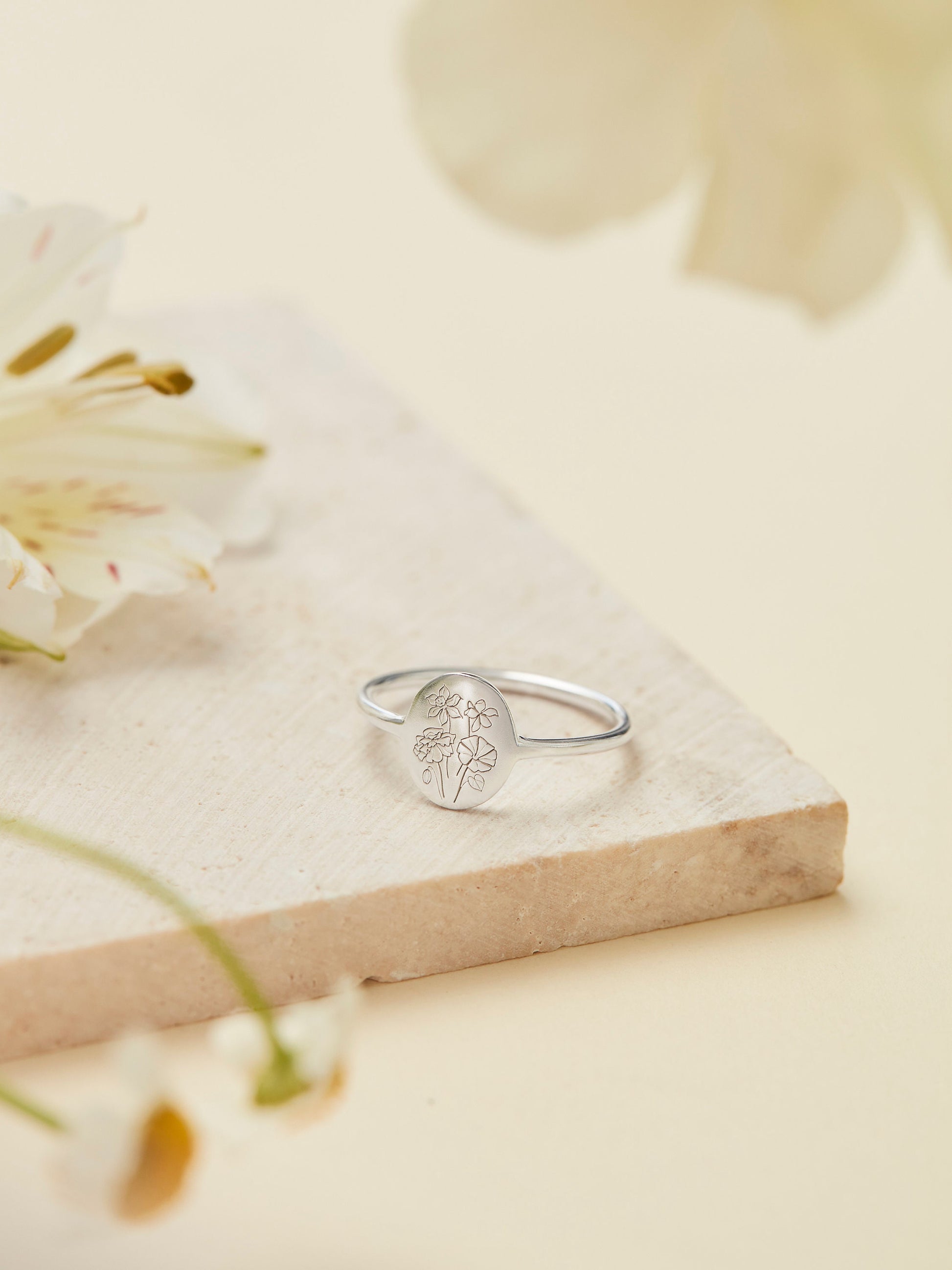 Mother's Day Gift | Family Florals Ring | Multiple Birth Flower Ring| Family Florals Ring| Bouquet Ring| Personalized Gift for family