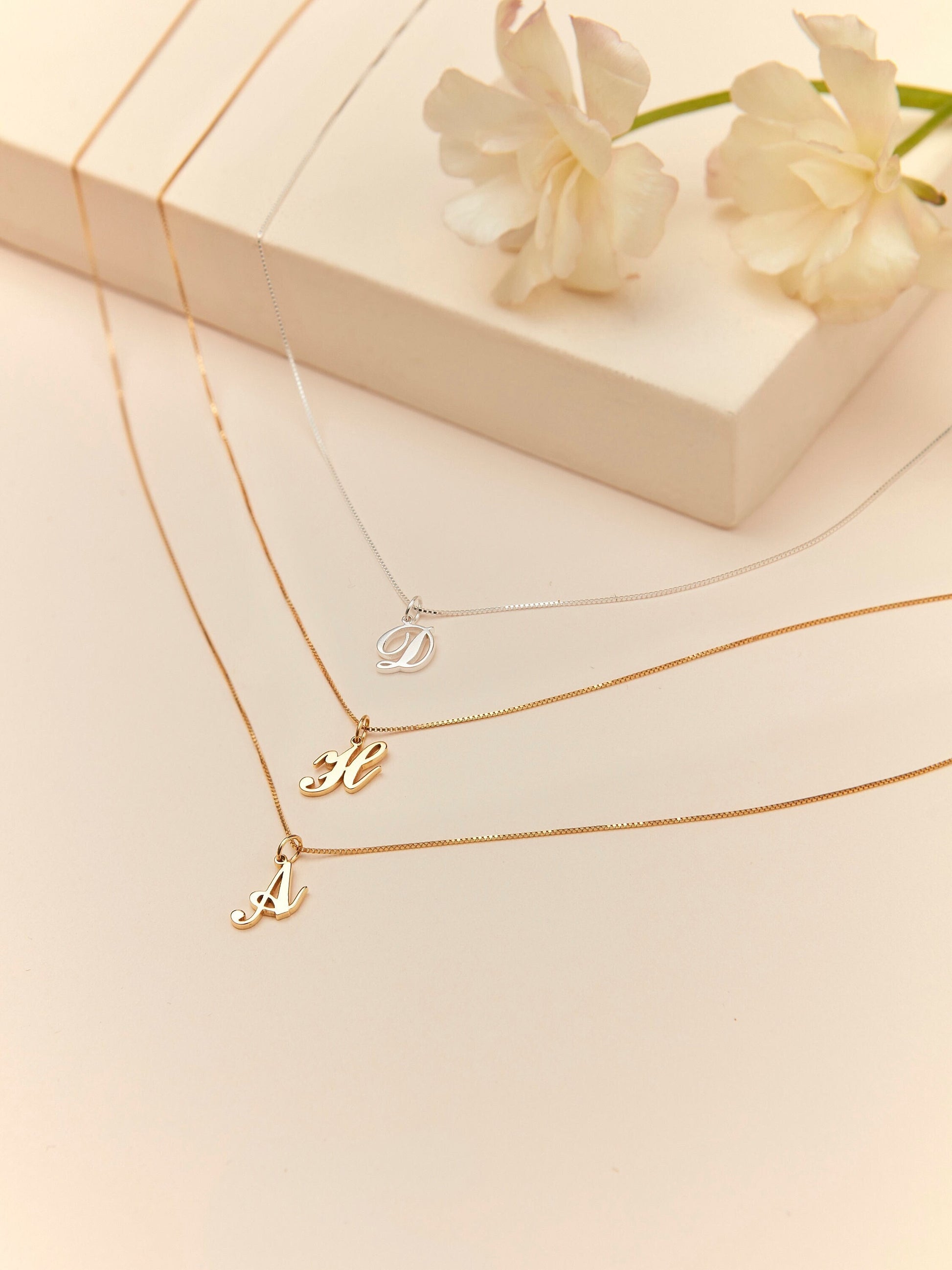 Ready To Ship| Mother's Day Gift| Letter Necklace | Custom Initial Necklace | Initial Charm Necklace | Personalized Gift