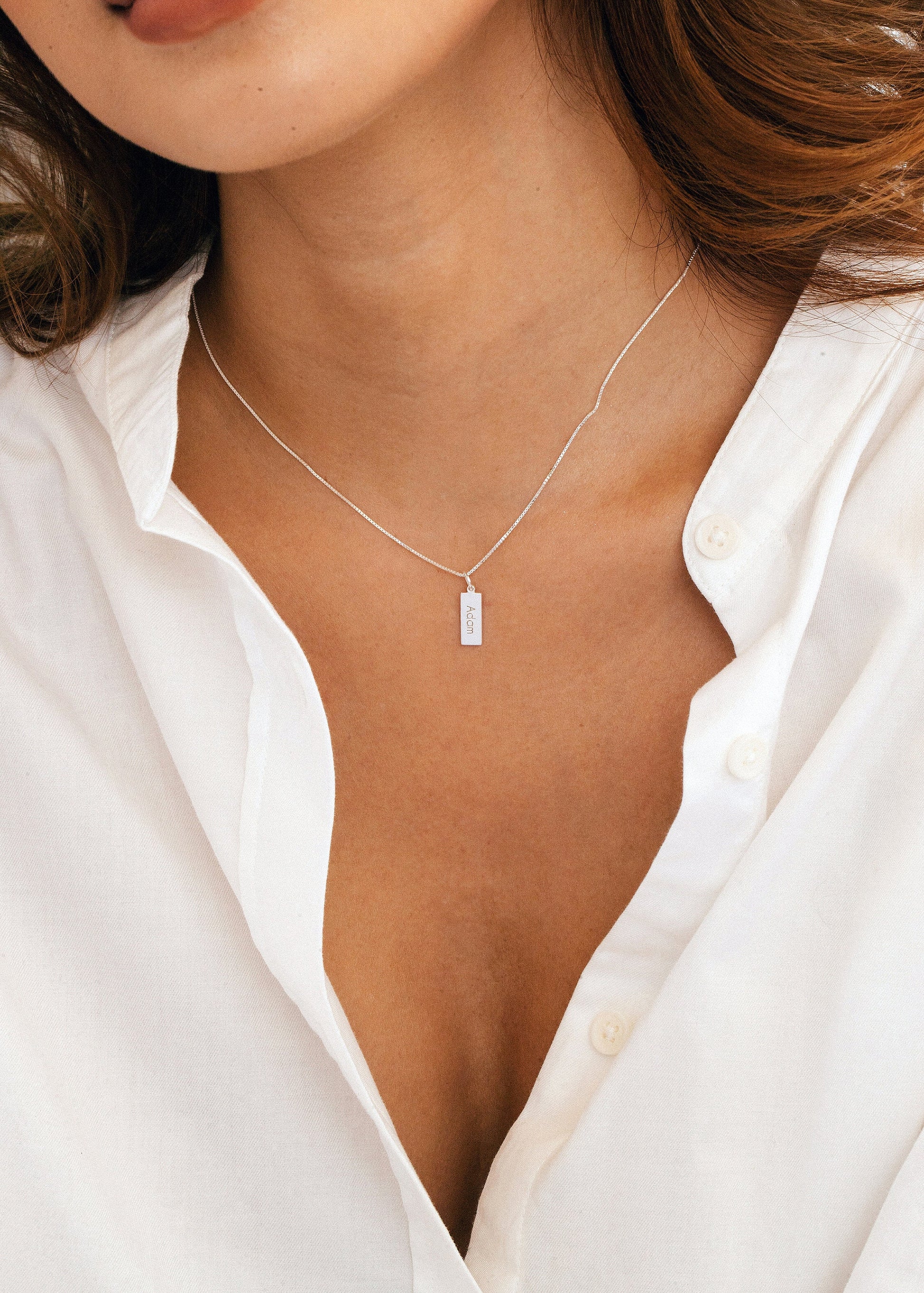 Mother's Day Gift| Dainty Bar Necklace| Mini Bar Jewelry| Personalized Bar Necklace| Engraved Bar Necklace  Personalized Gift