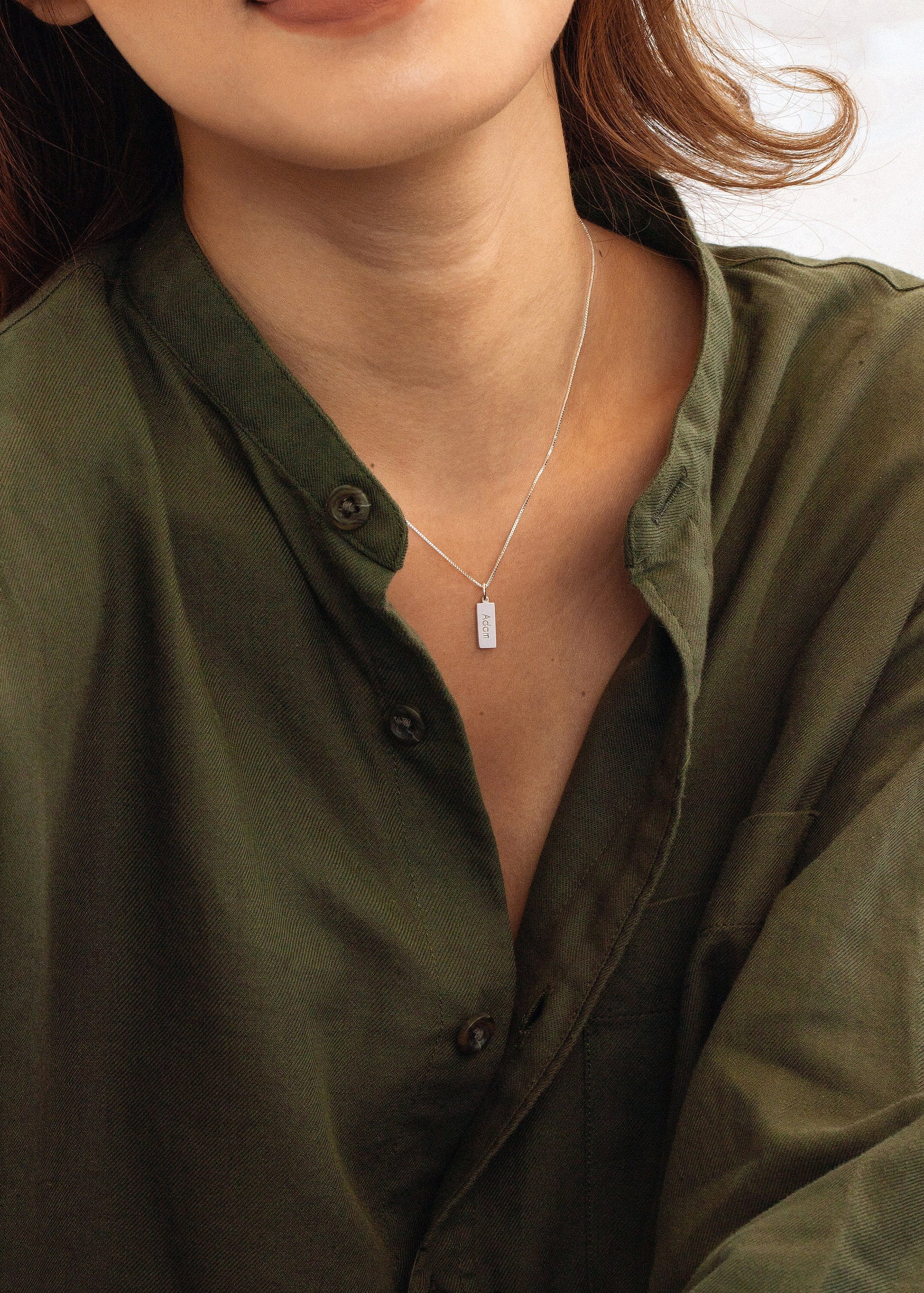 Mother's Day Gift| Dainty Bar Necklace| Mini Bar Jewelry| Personalized Bar Necklace| Engraved Bar Necklace  Personalized Gift
