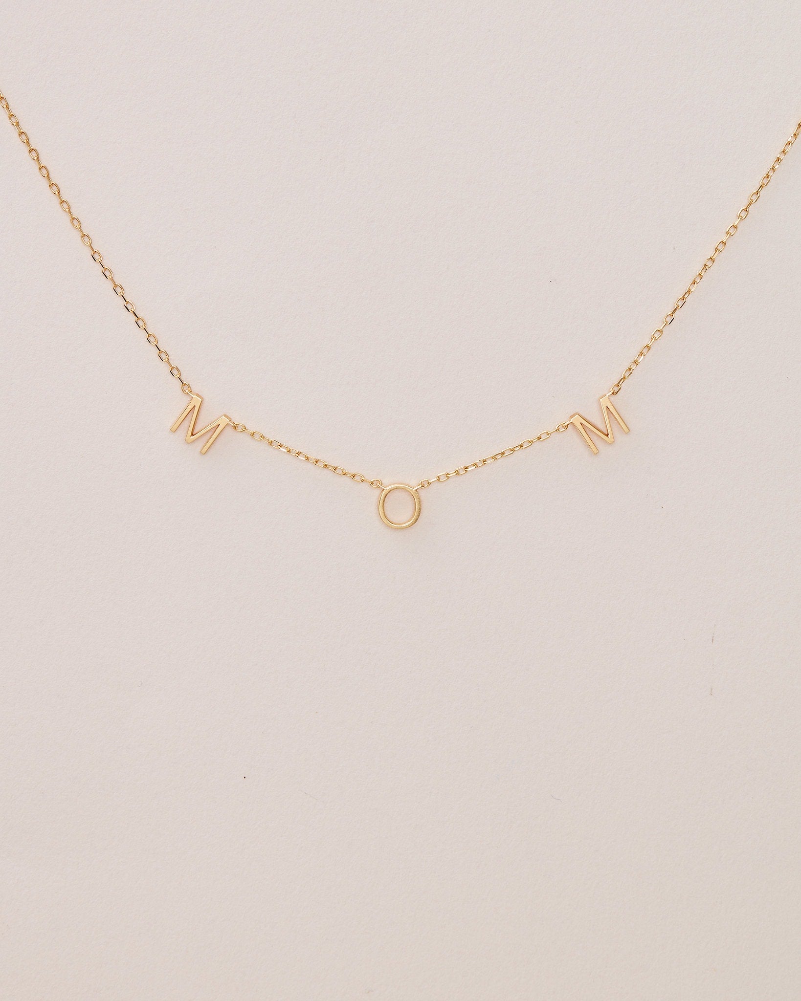 Mama-Mom-Love Letter Necklace | Mother's Day Gift| Minimal Necklace | New Mom Gift| Pregnancy Necklace|Gift For Mom | Baby Shower Gift