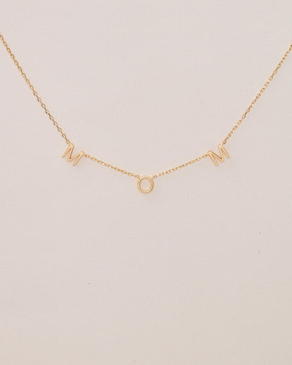 Mama-Mom-Love Letter Necklace | Mother's Day Gift| Minimal Necklace | New Mom Gift| Pregnancy Necklace|Gift For Mom | Baby Shower Gift