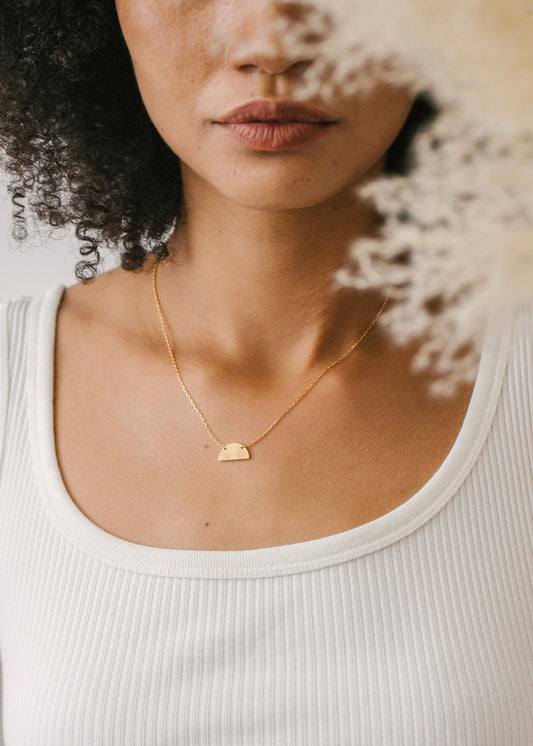 You Are My Sunshine Necklace | Half Circle Sun Necklace| Sun Necklace |Minimalist Necklace|Trendy Necklace|Best Friend Gift |Graduation Gift