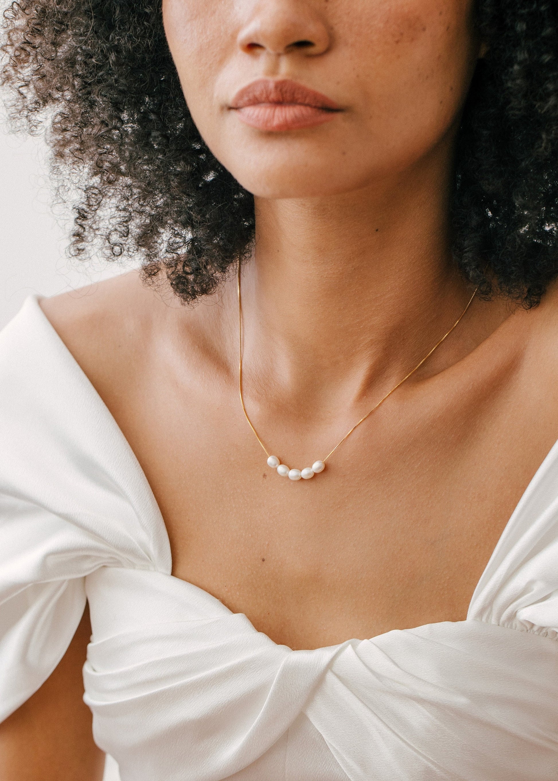 Pearl Bead Necklace |Minimalist Pearl Necklace | Custom Gift for Her |Dainty Pearl Jewelry| Bridesmaids Gifts | Simple Everyday Necklaces