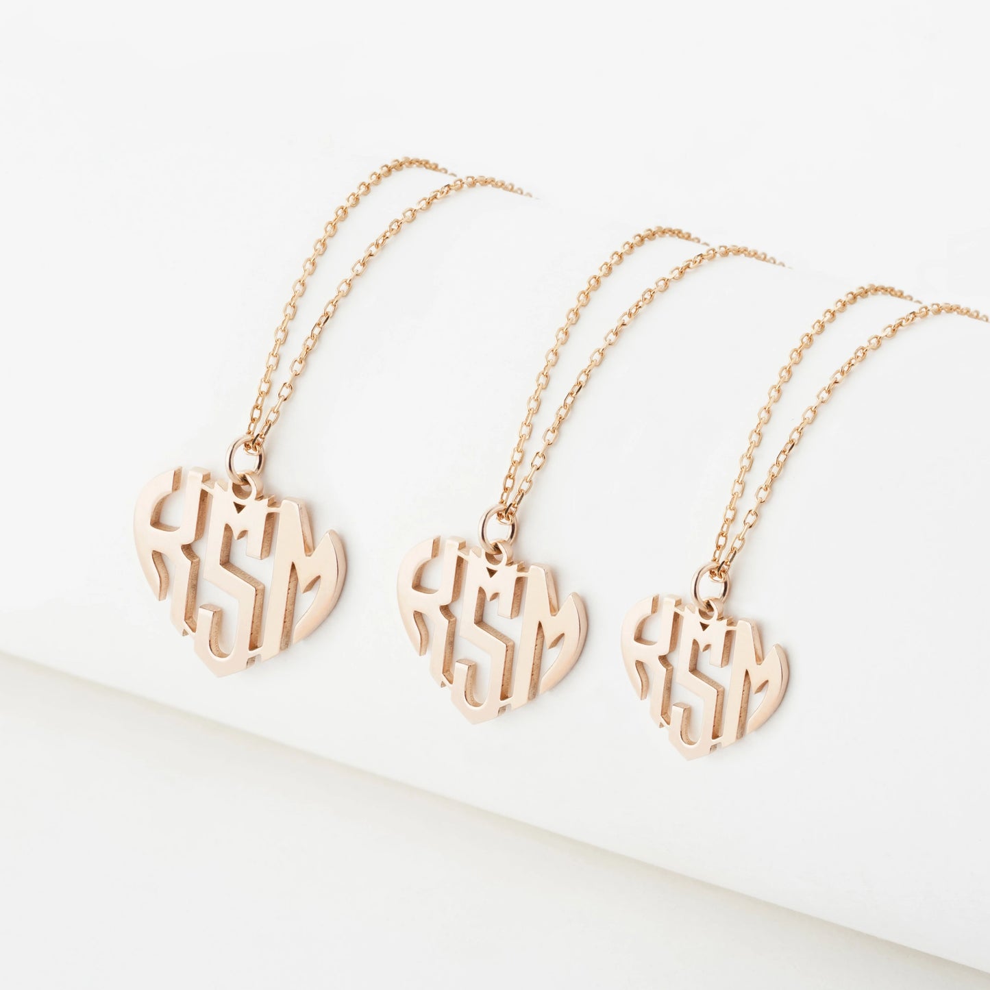 Monogrammed Heart Necklace